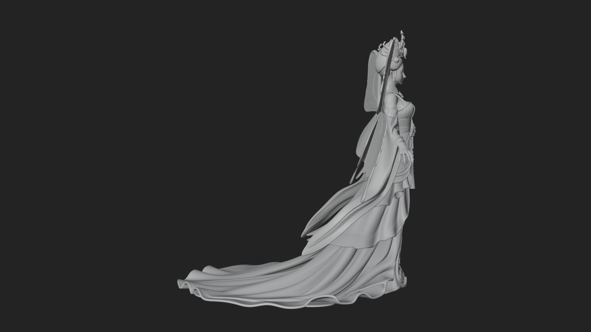 Butterfly Wing Fairy Statue Design 21 3D Print Model 3D Model