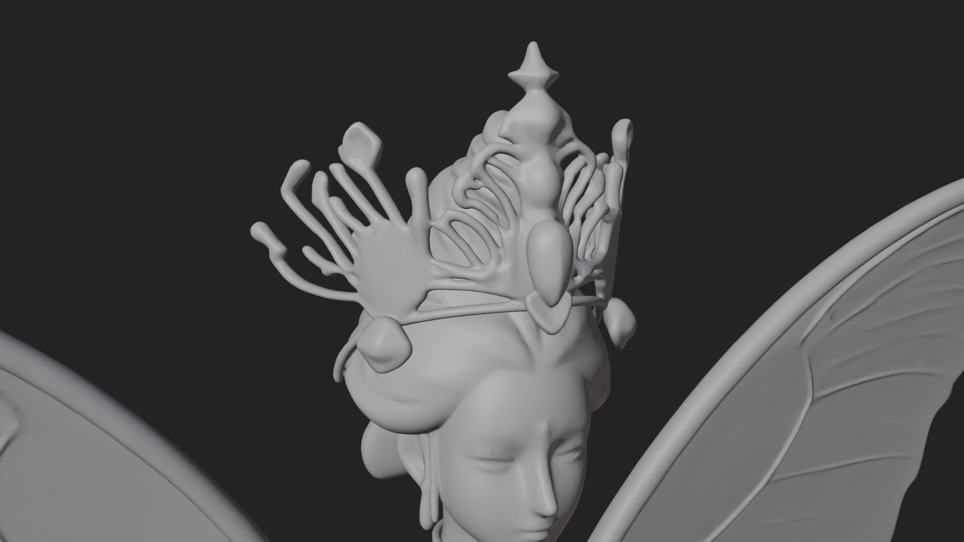 Butterfly Wing Fairy Statue Design 21 3D Print Model 3D Model