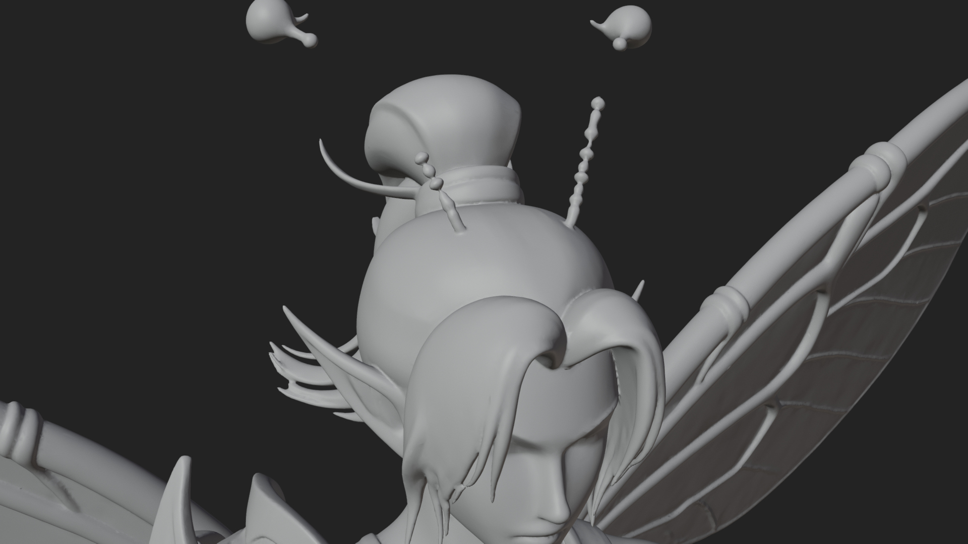 Butterfly Wing Fairy Statue Design 22 3D Print Model 3D Model