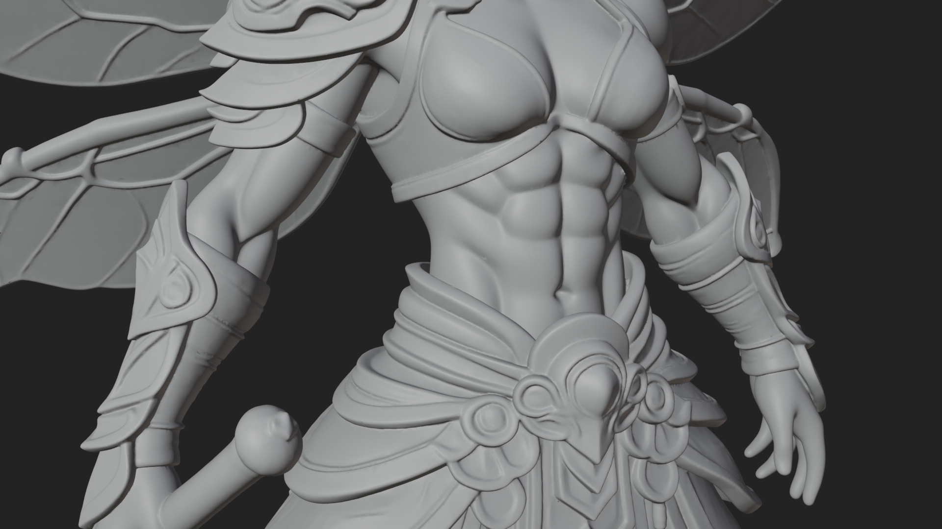 Butterfly Wing Fairy Statue Design 22 3D Print Model 3D Model