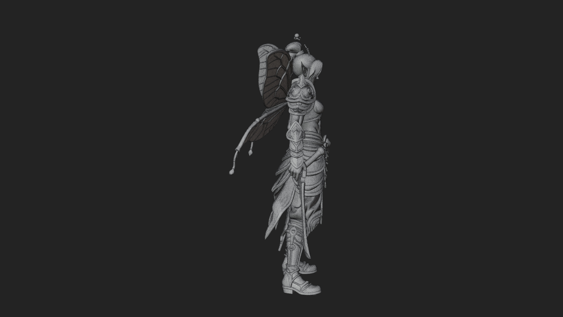 Butterfly Wing Fairy Statue Design 22 3D Print Model 3D Model