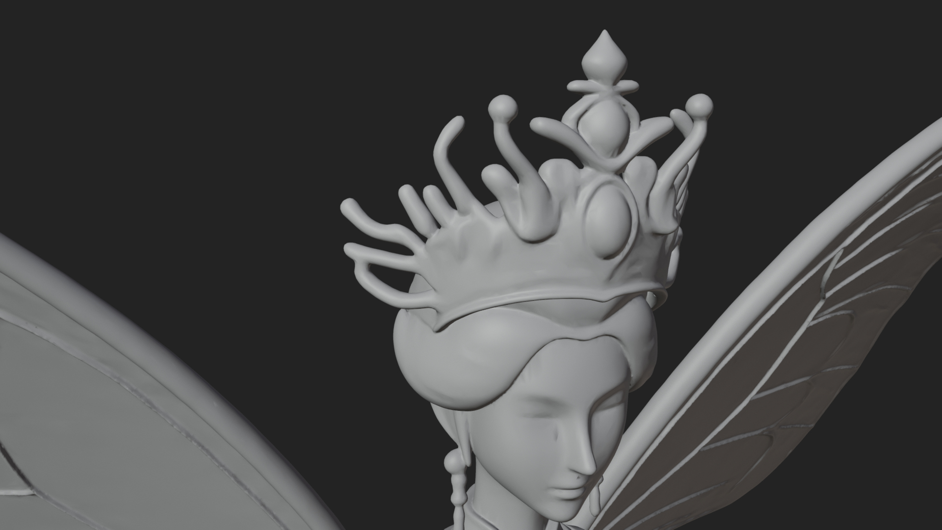 Butterfly Wing Fairy Statue Design 24 3D Print Model 3D Model