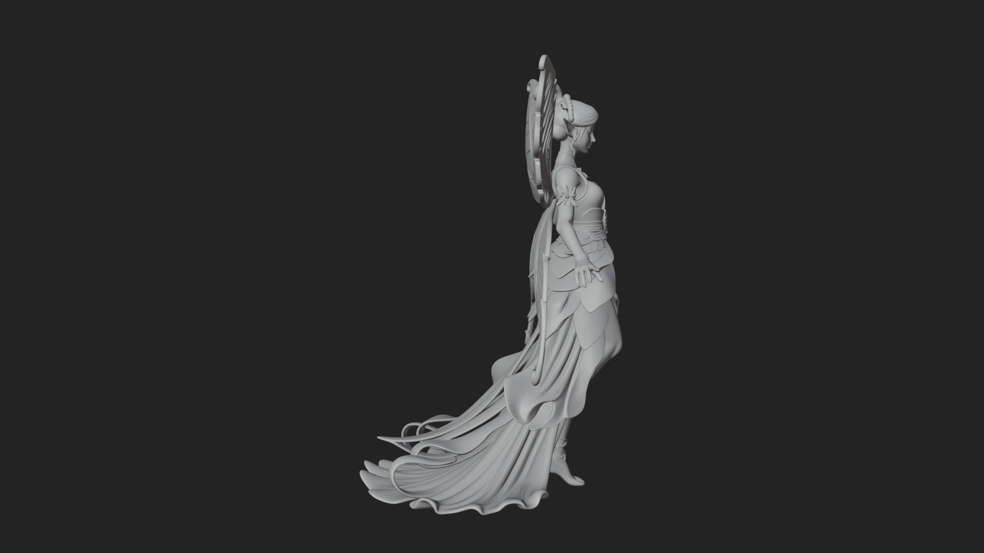 Butterfly Wing Fairy Statue Design 25 3D Print Model 3D Model