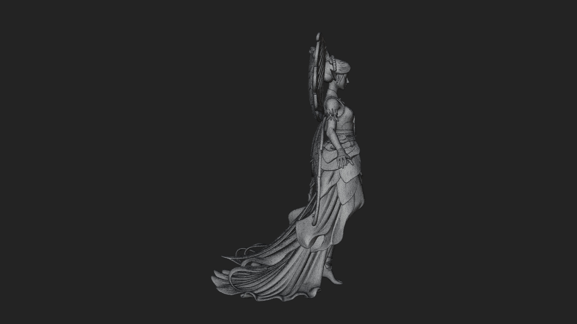 Butterfly Wing Fairy Statue Design 25 3D Print Model 3D Model