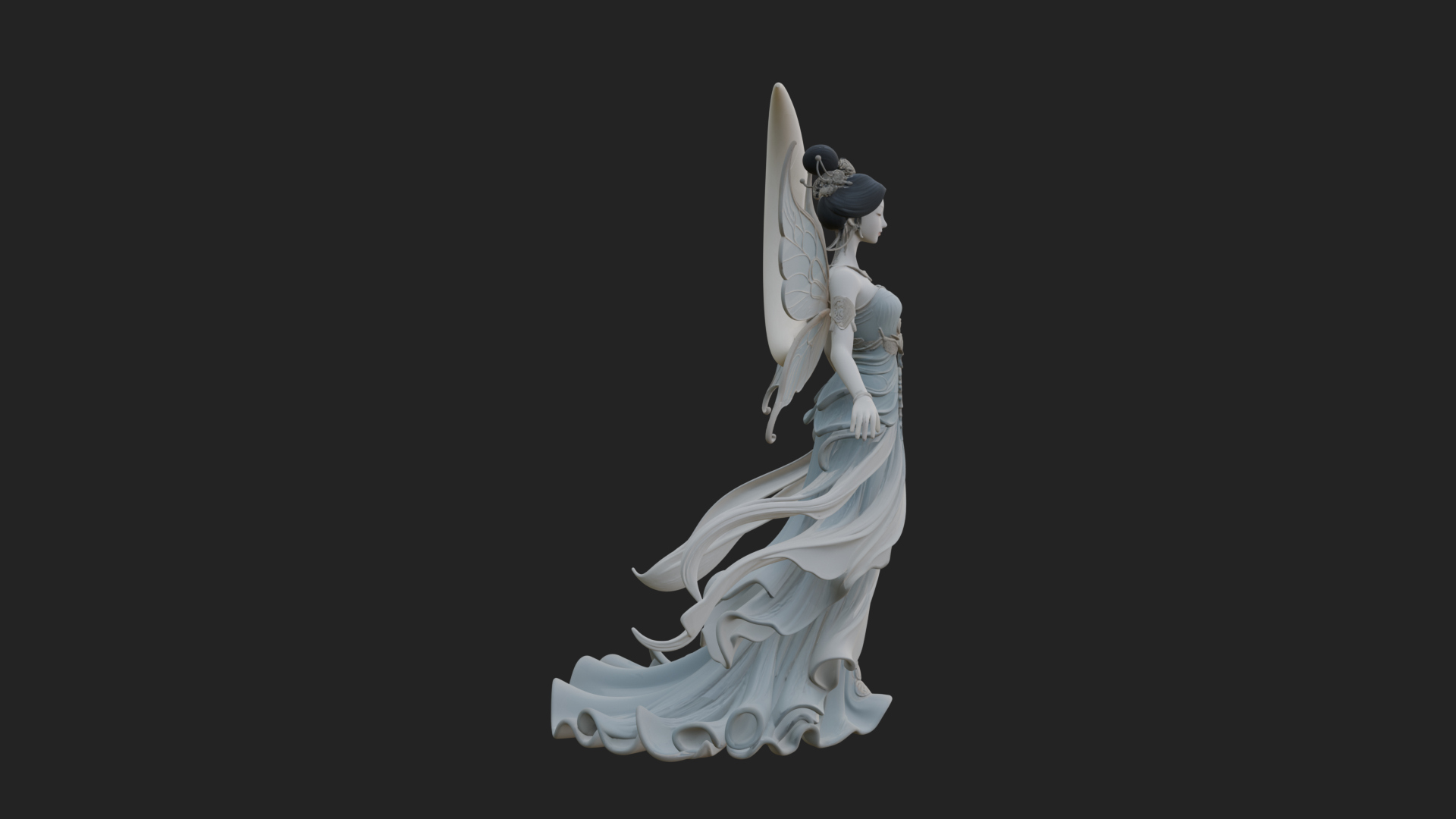 Butterfly Wing Fairy Statue Design 26 3D Print Model 3D Model