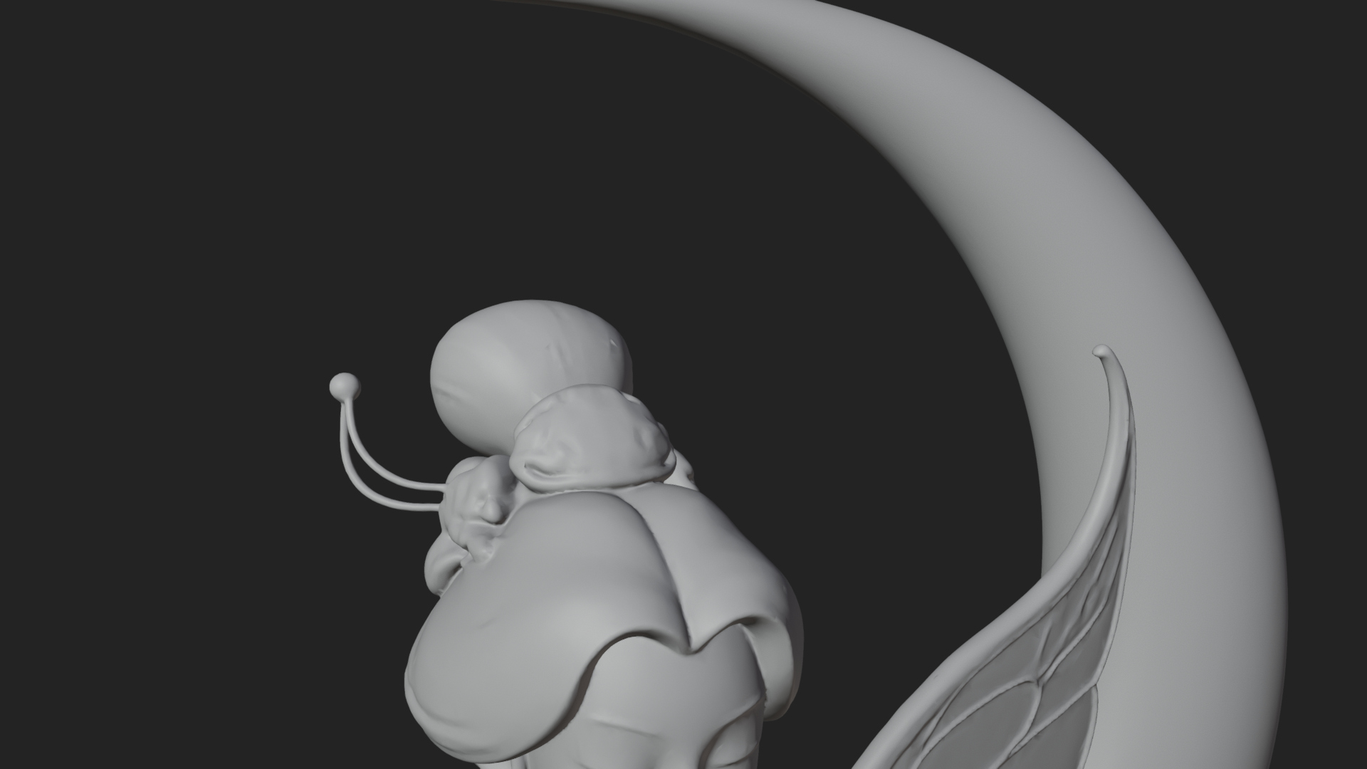 Butterfly Wing Fairy Statue Design 26 3D Print Model 3D Model