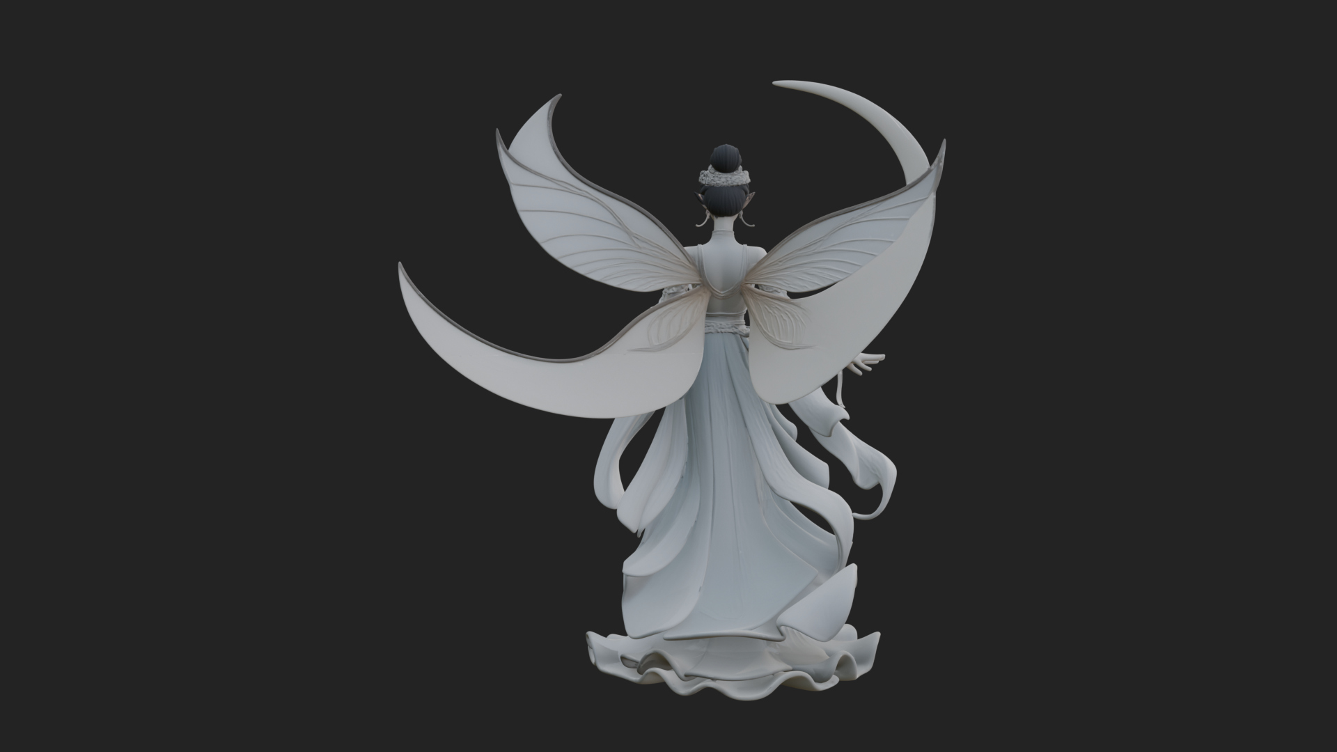Butterfly Wing Fairy Statue Design 28 3D Print Model 3D Model