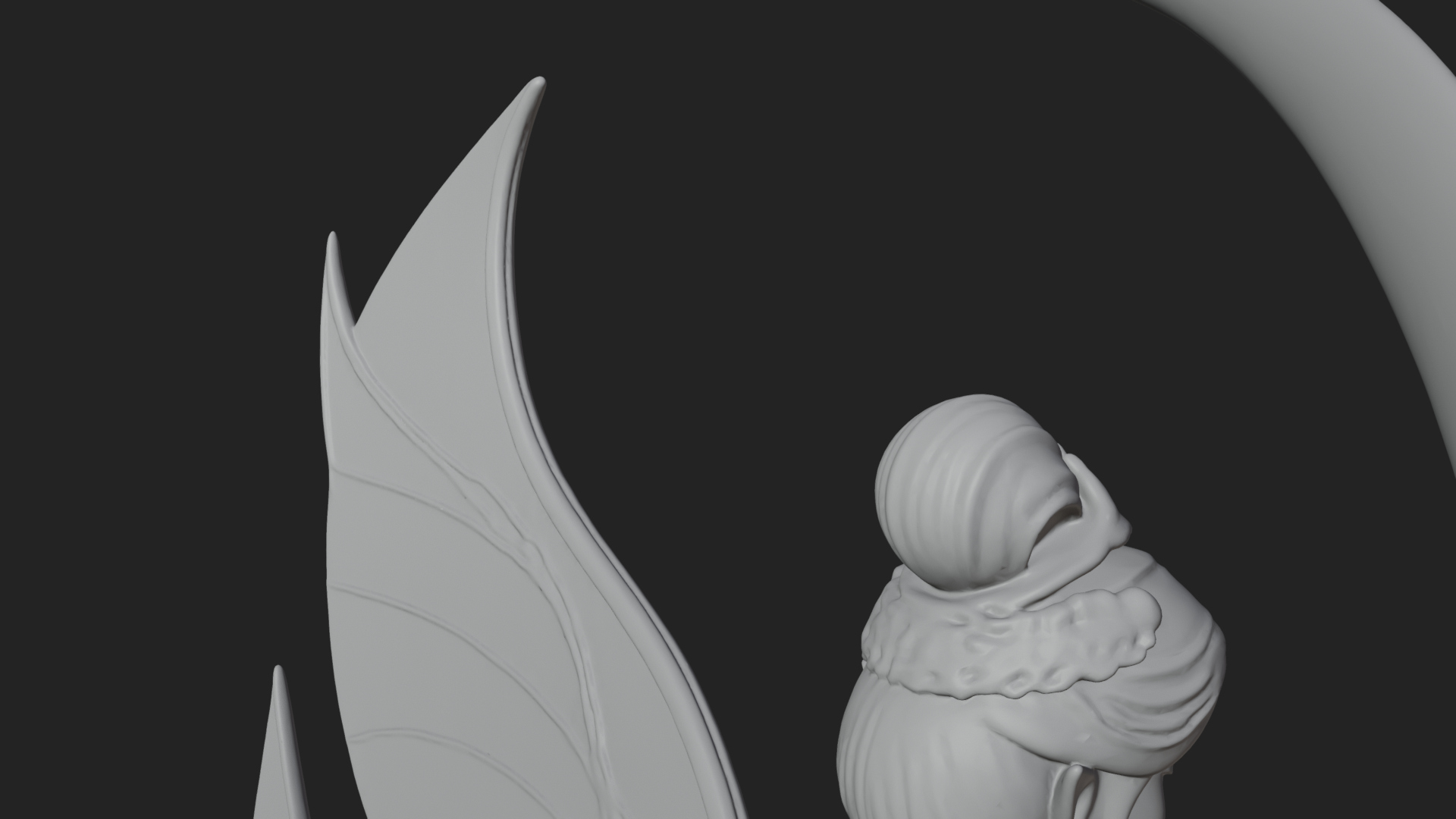 Butterfly Wing Fairy Statue Design 28 3D Print Model 3D Model
