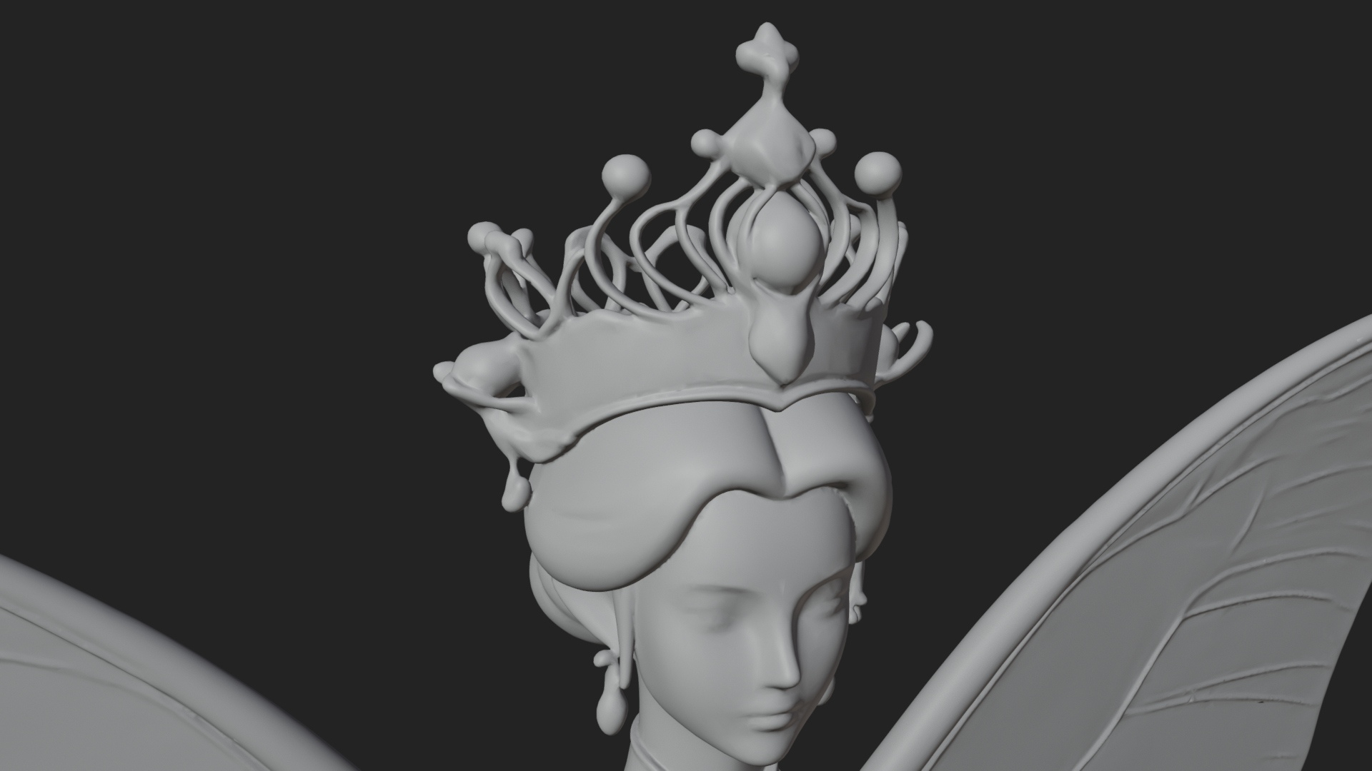 Butterfly Wing Fairy Statue Design 29 3D Print Model 3D Model