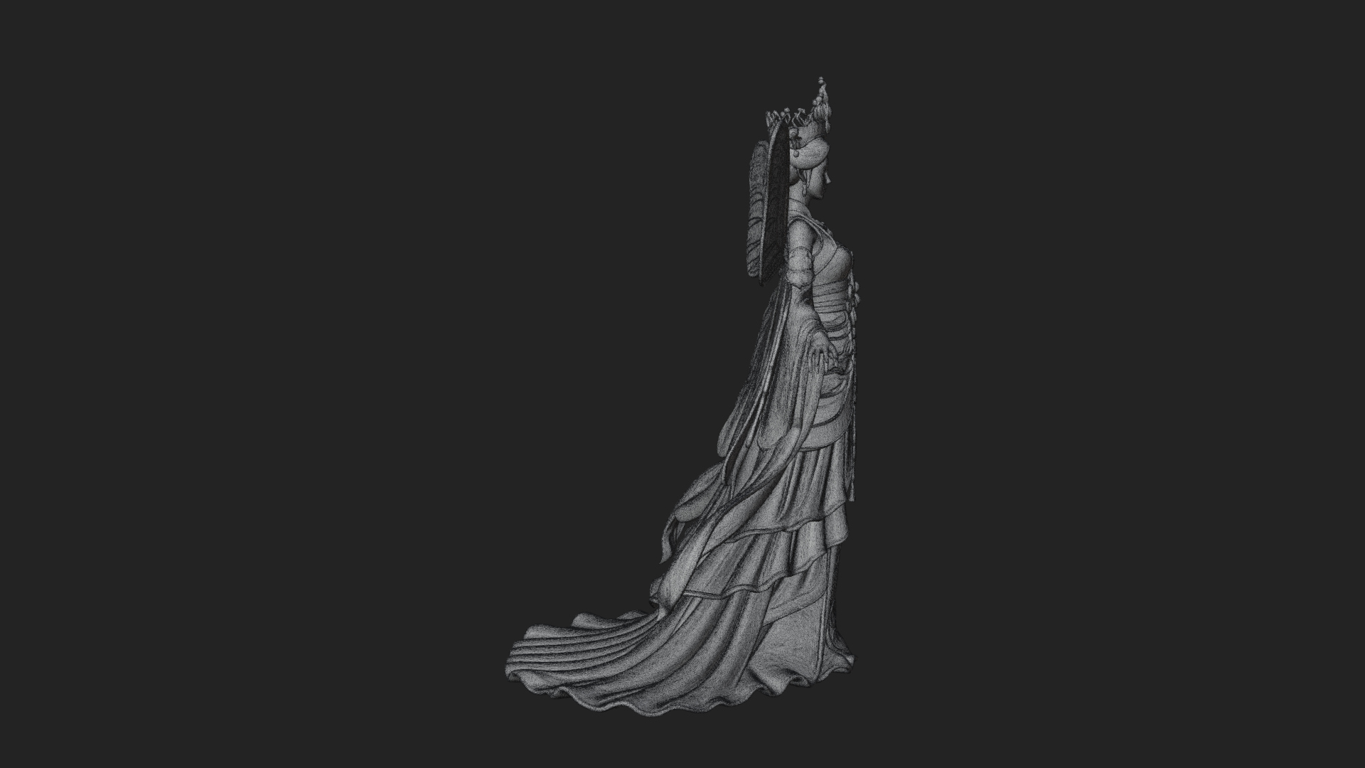 Butterfly Wing Fairy Statue Design 29 3D Print Model 3D Model