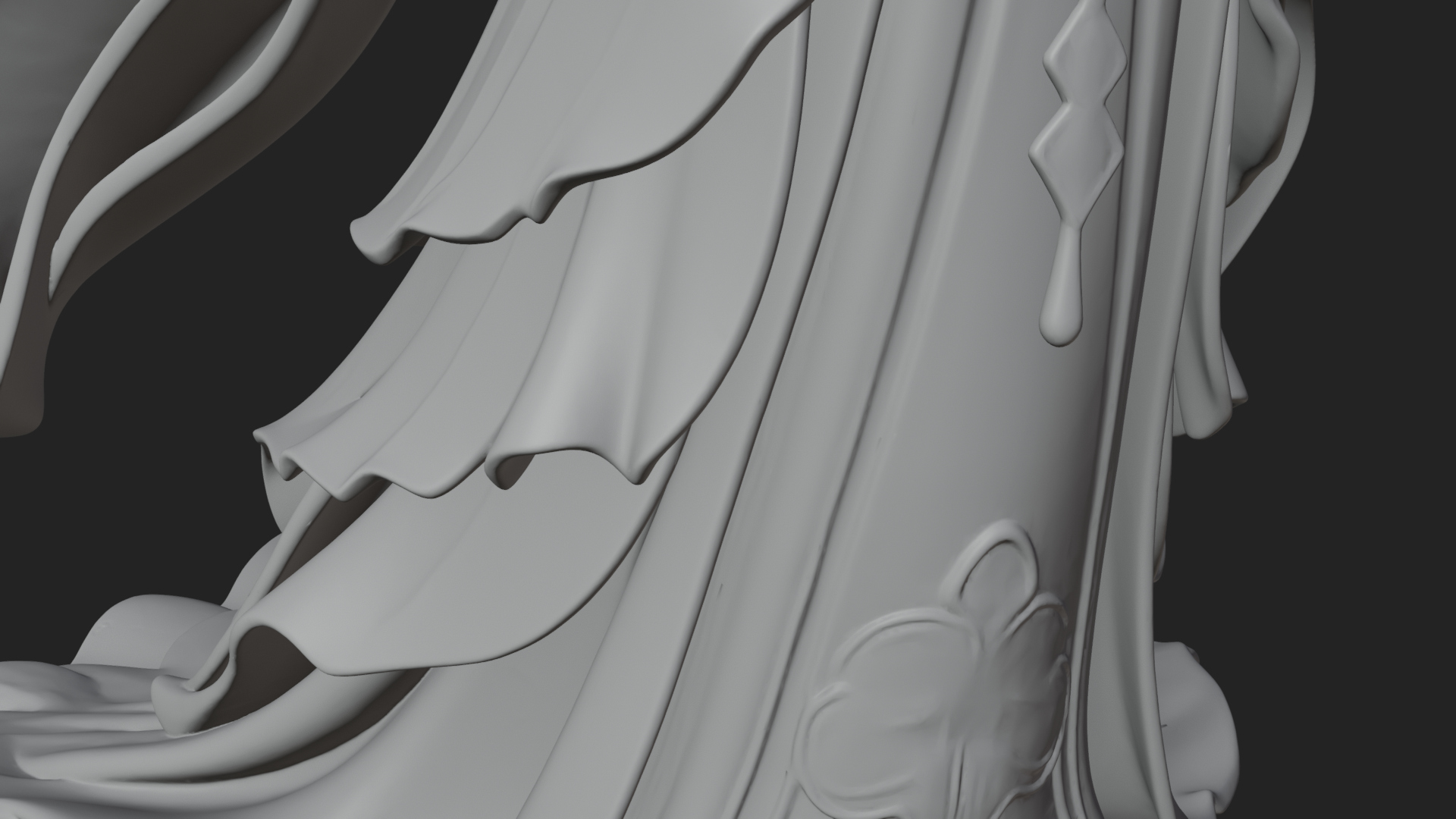 Butterfly Wing Fairy Statue Design 3 3D Print Model 3D Model