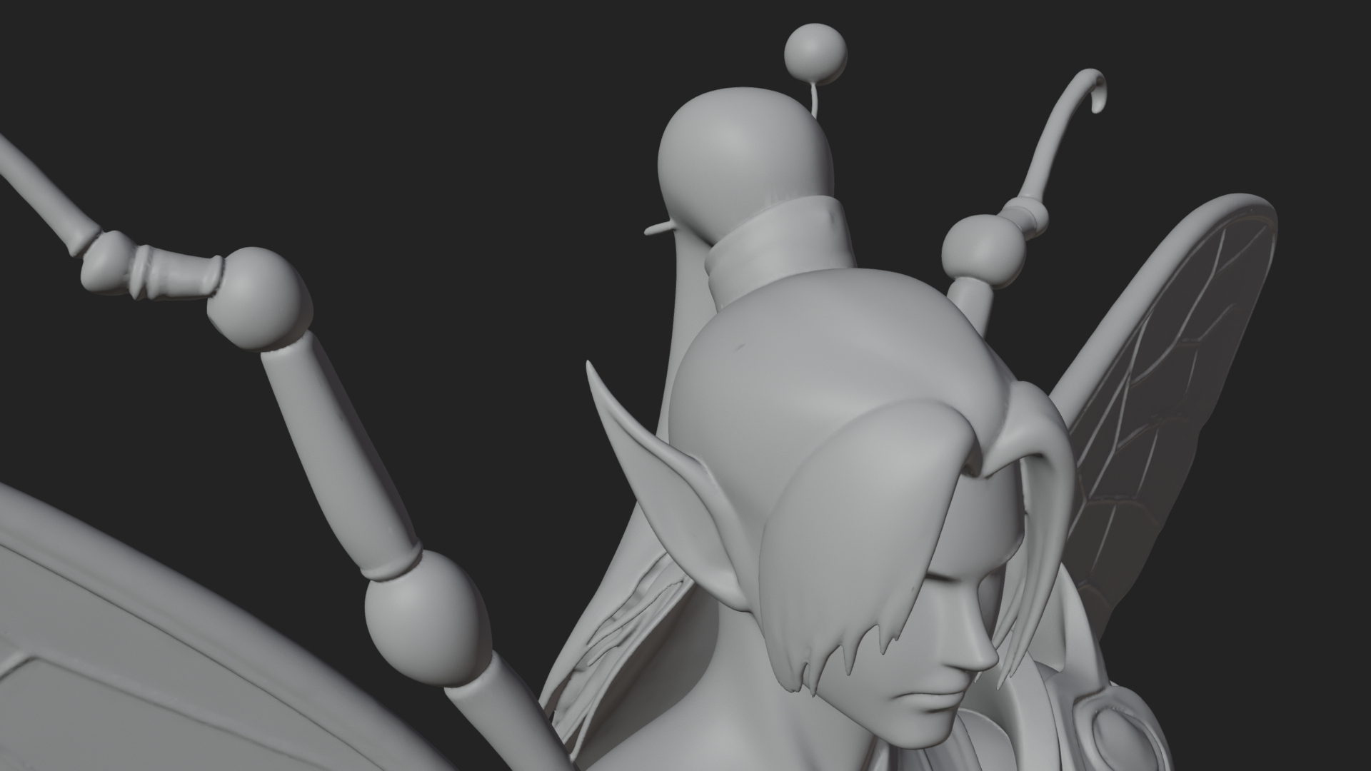 Butterfly Wing Fairy Statue Design 30 3D Print Model 3D Model