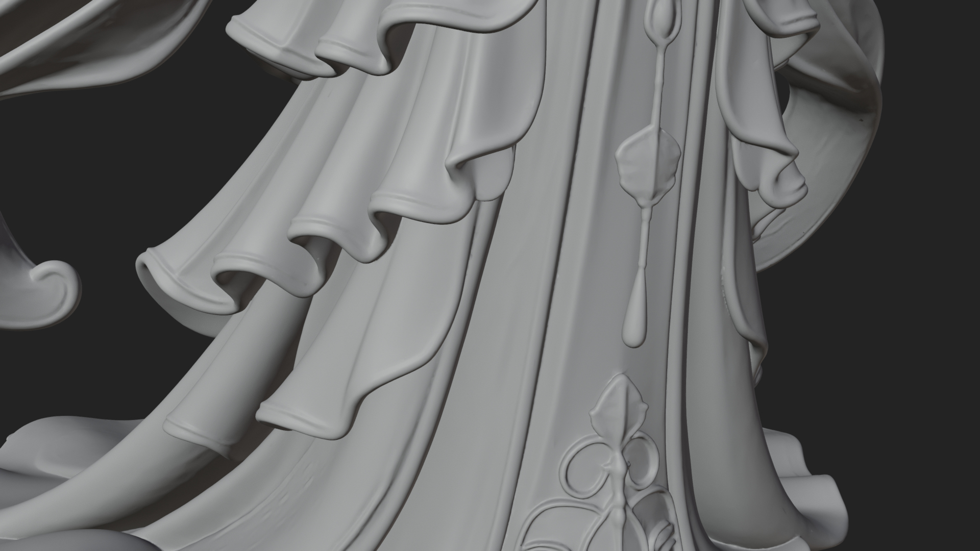 Butterfly Wing Fairy Statue Design 5 3D Print Model 3D Model