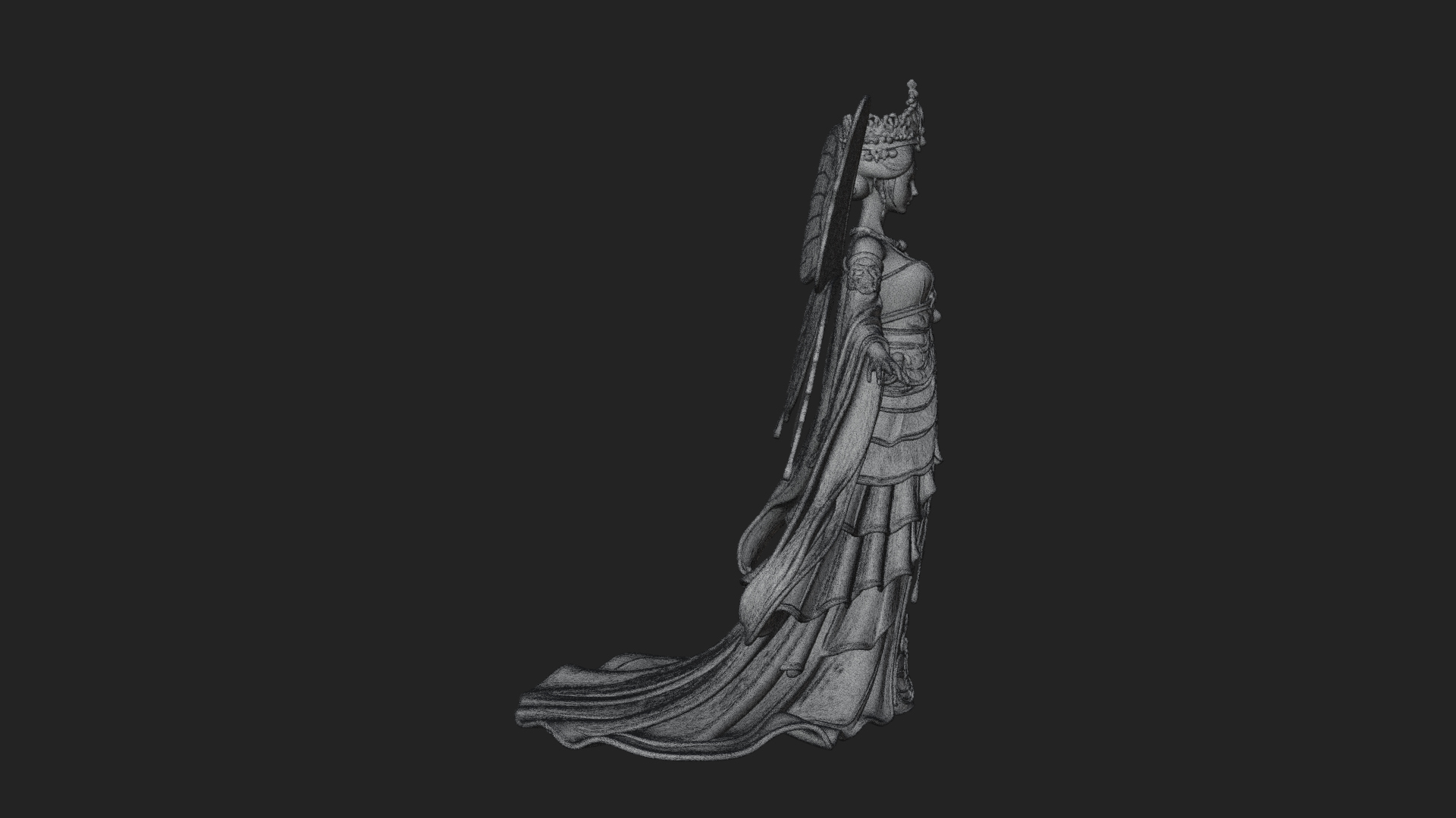 Butterfly Wing Fairy Statue Design 5 3D Print Model 3D Model