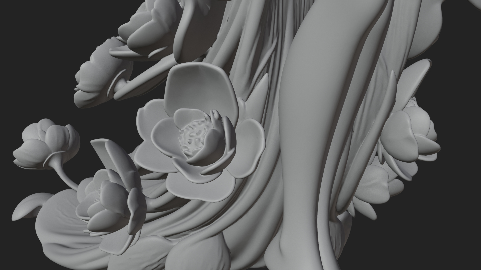 Butterfly Wing Fairy Statue Design 6 3D Print Model 3D Model