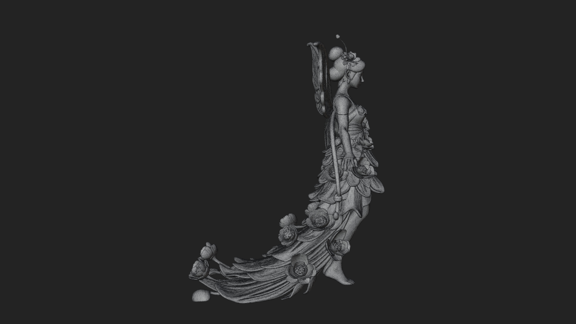 Butterfly Wing Fairy Statue Design 6 3D Print Model 3D Model