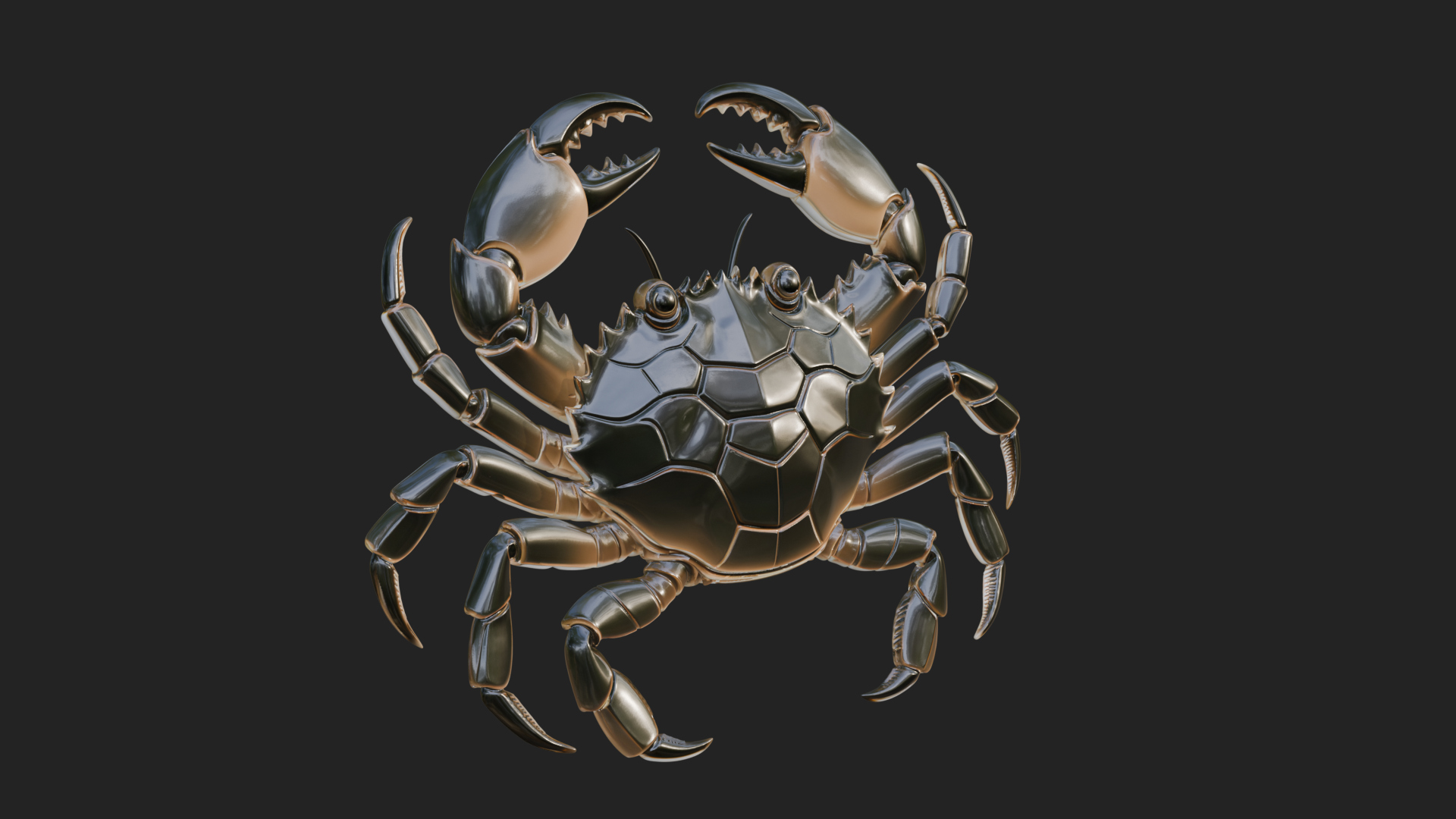 Cancer Crab Zodiac Pendant Design 1 3D Print Model 3D Model