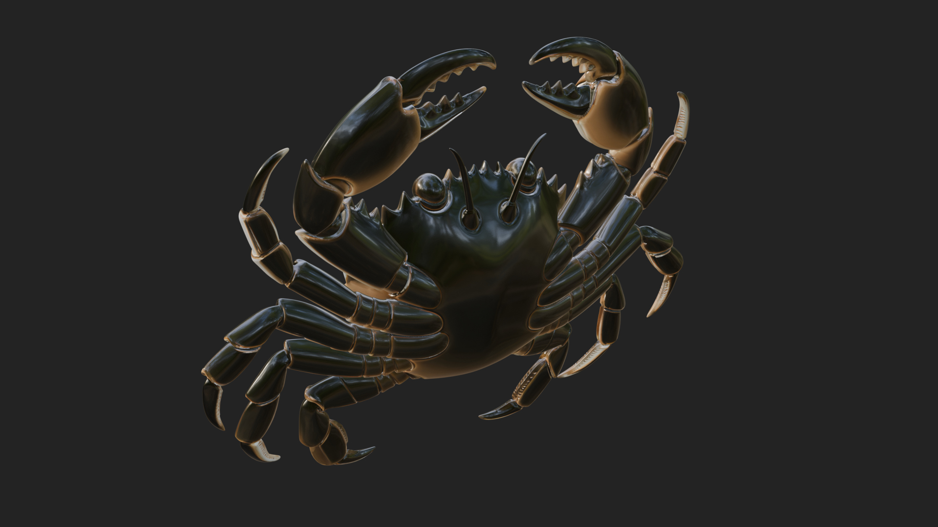 Cancer Crab Zodiac Pendant Design 1 3D Print Model 3D Model