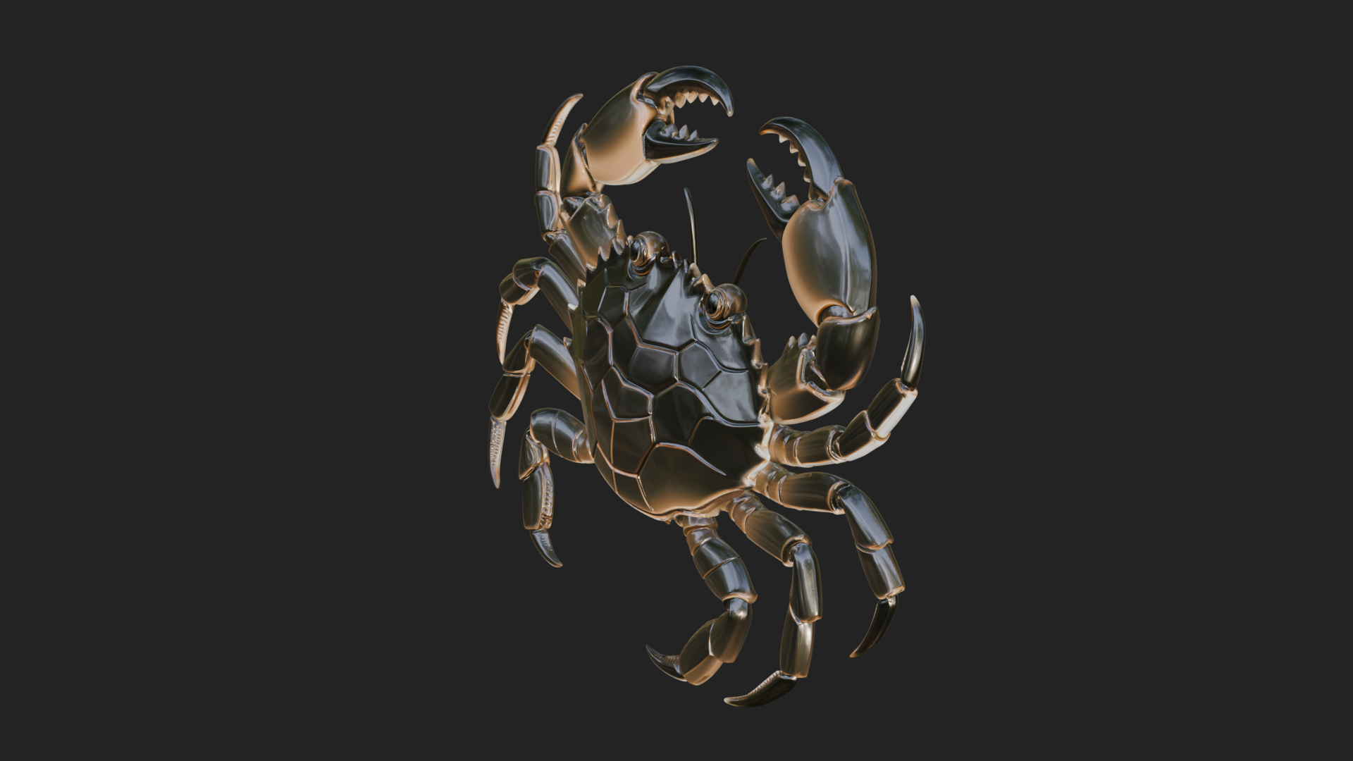 Cancer Crab Zodiac Pendant Design 1 3D Print Model 3D Model