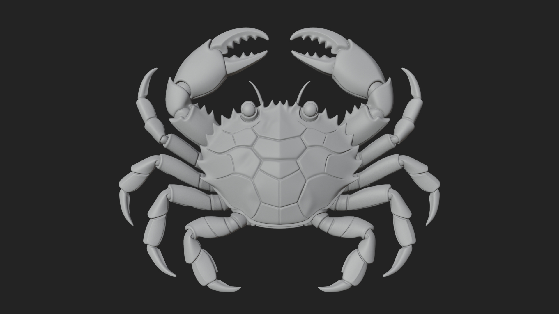 Cancer Crab Zodiac Pendant Design 1 3D Print Model 3D Model