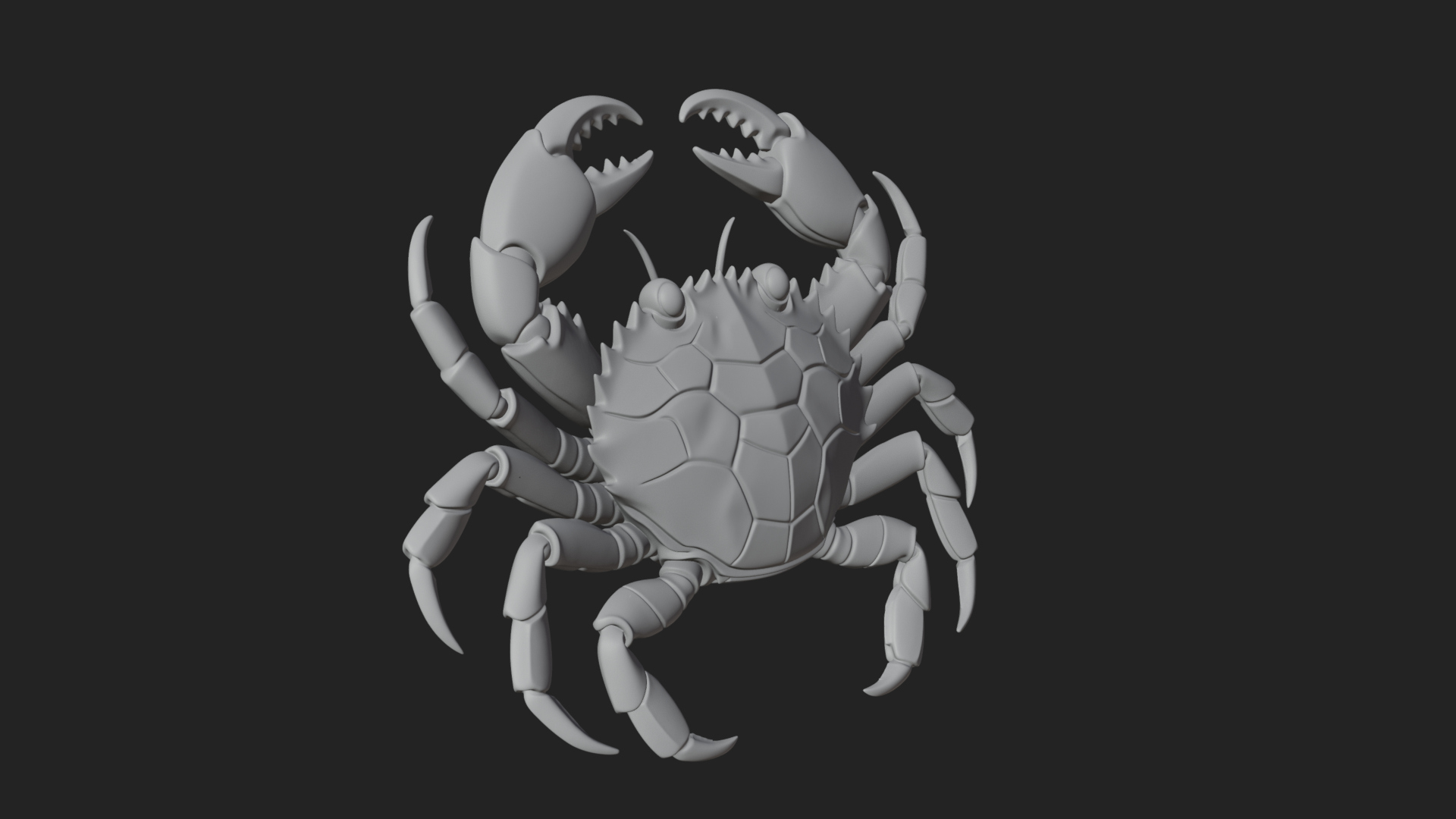 Cancer Crab Zodiac Pendant Design 1 3D Print Model 3D Model