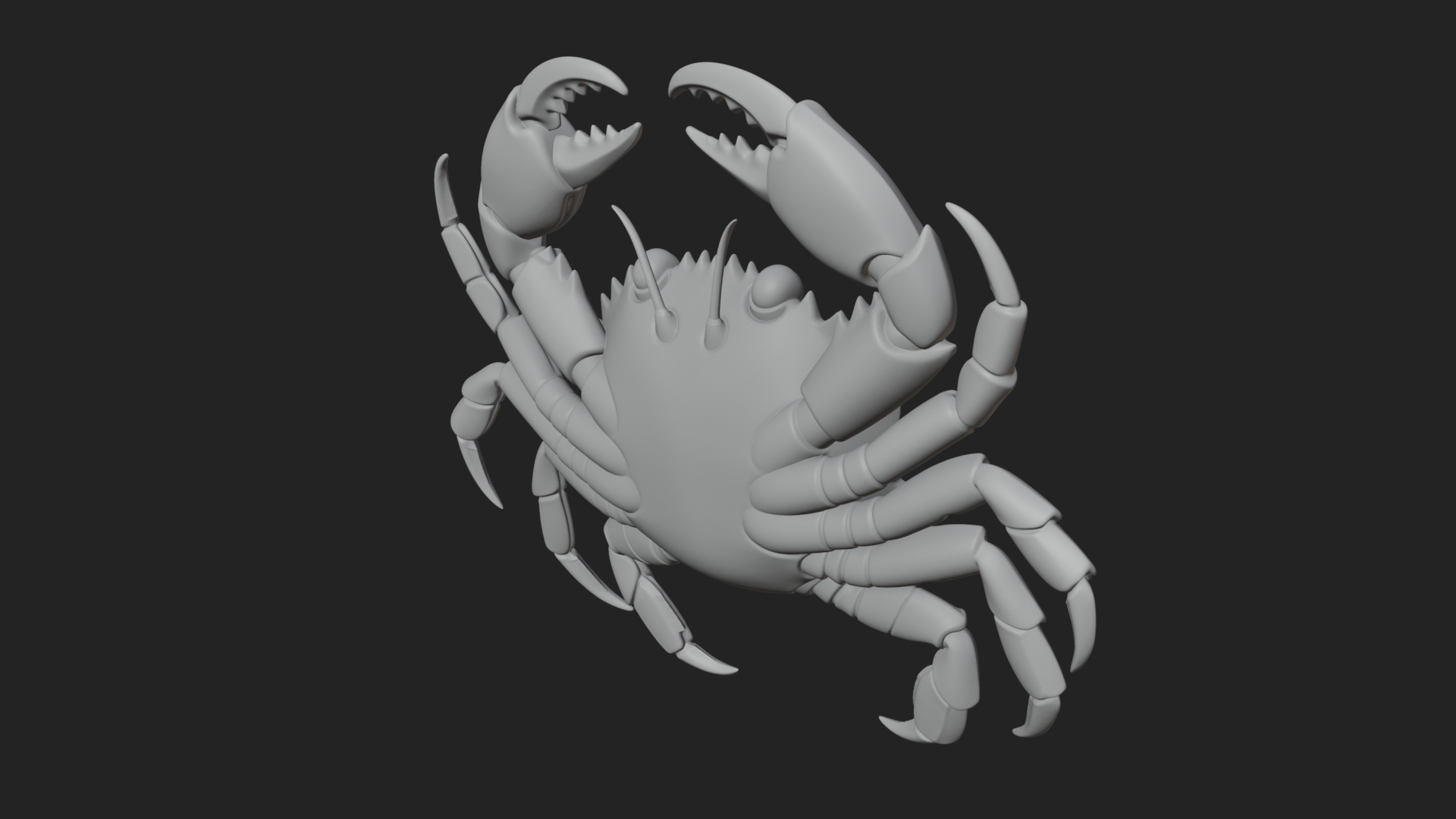 Cancer Crab Zodiac Pendant Design 1 3D Print Model 3D Model