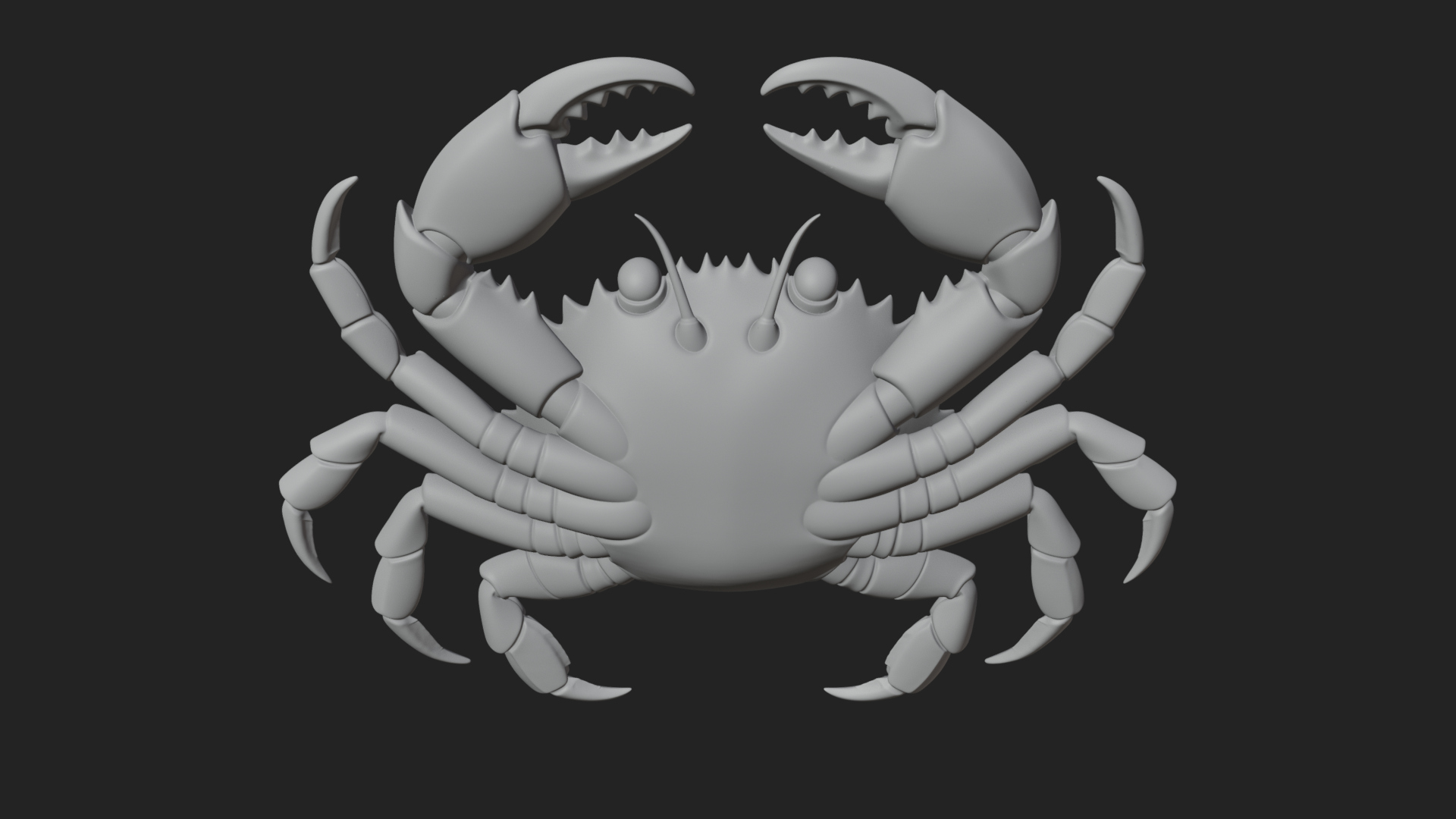 Cancer Crab Zodiac Pendant Design 1 3D Print Model 3D Model