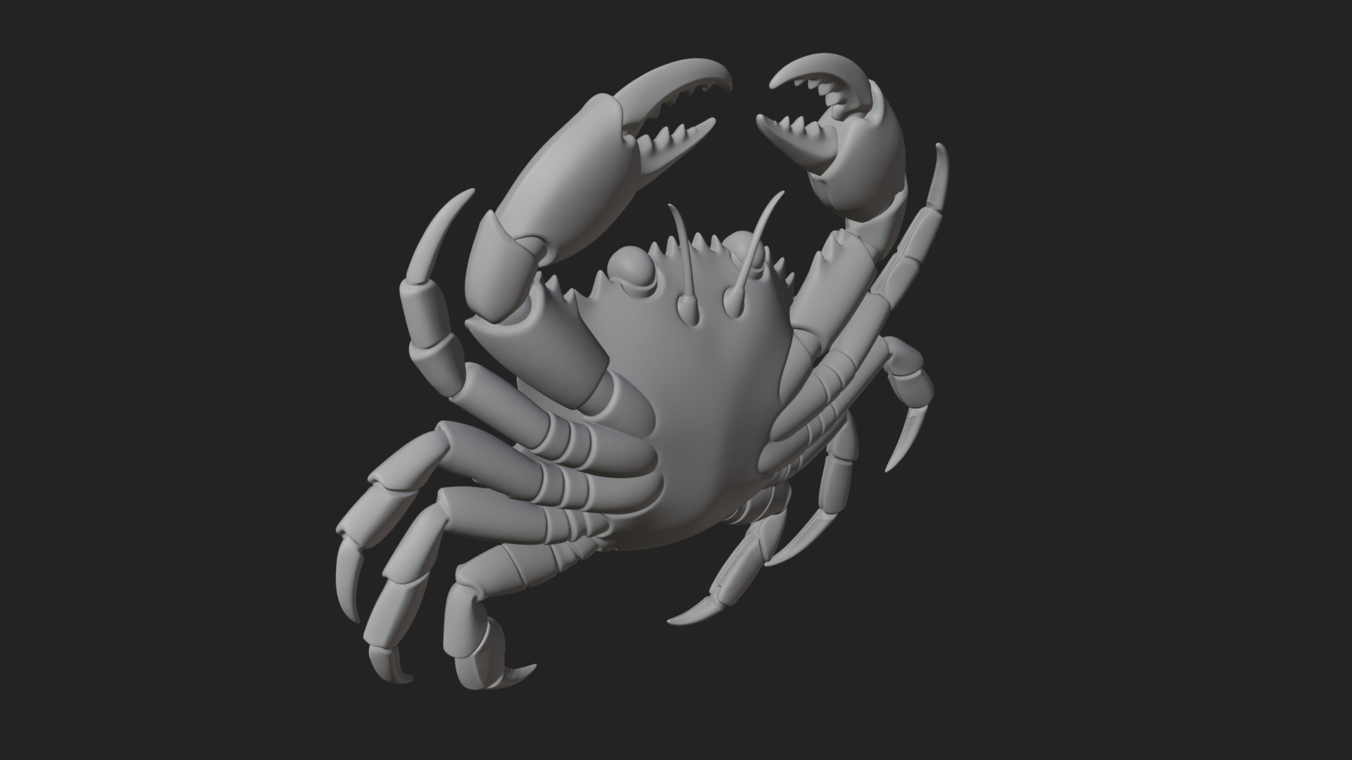 Cancer Crab Zodiac Pendant Design 1 3D Print Model 3D Model