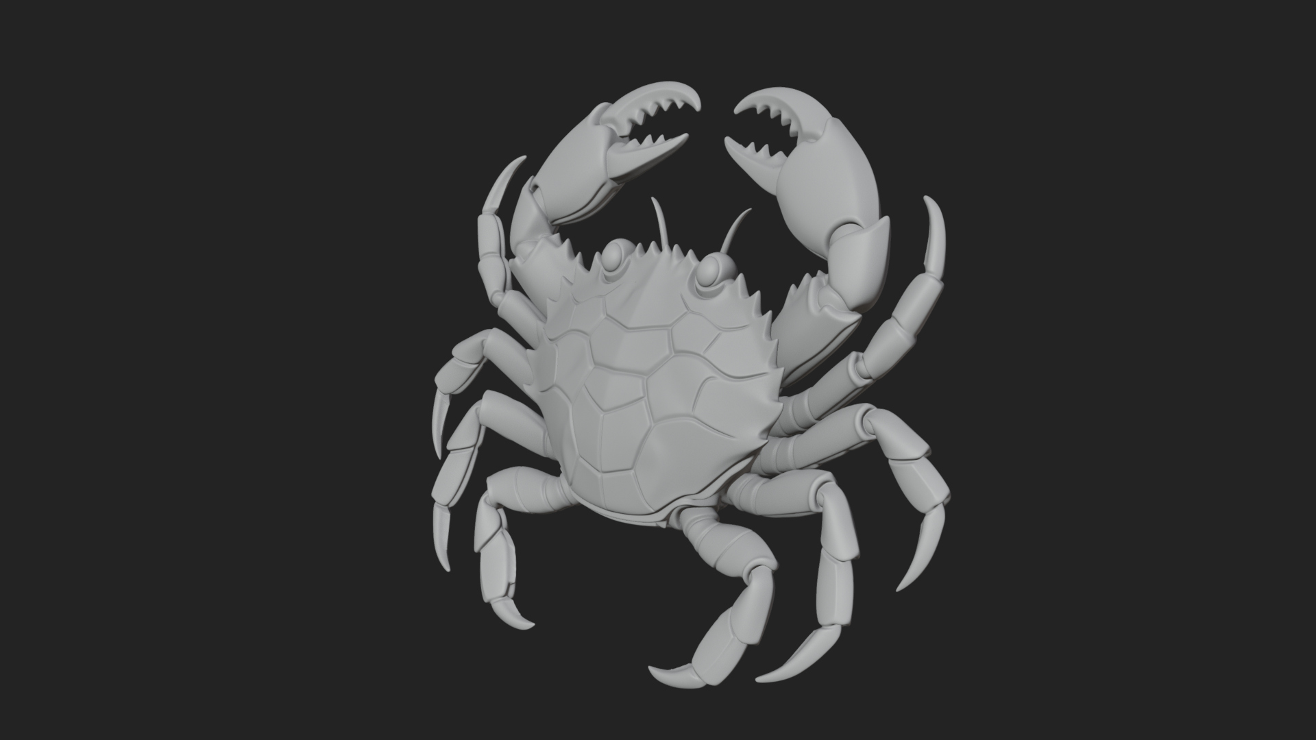 Cancer Crab Zodiac Pendant Design 1 3D Print Model 3D Model