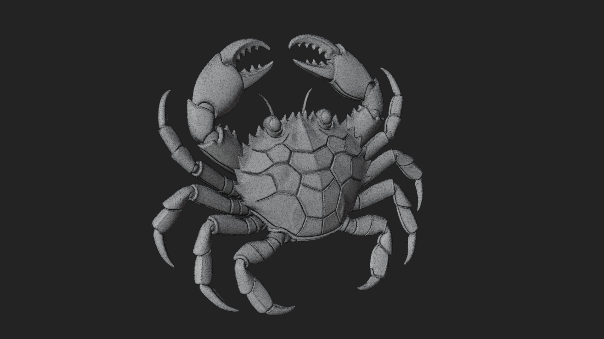 Cancer Crab Zodiac Pendant Design 1 3D Print Model 3D Model