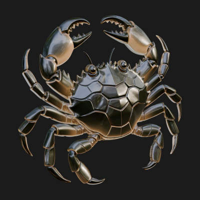 Cancer Crab Zodiac Pendant Design 1 3D Print Model