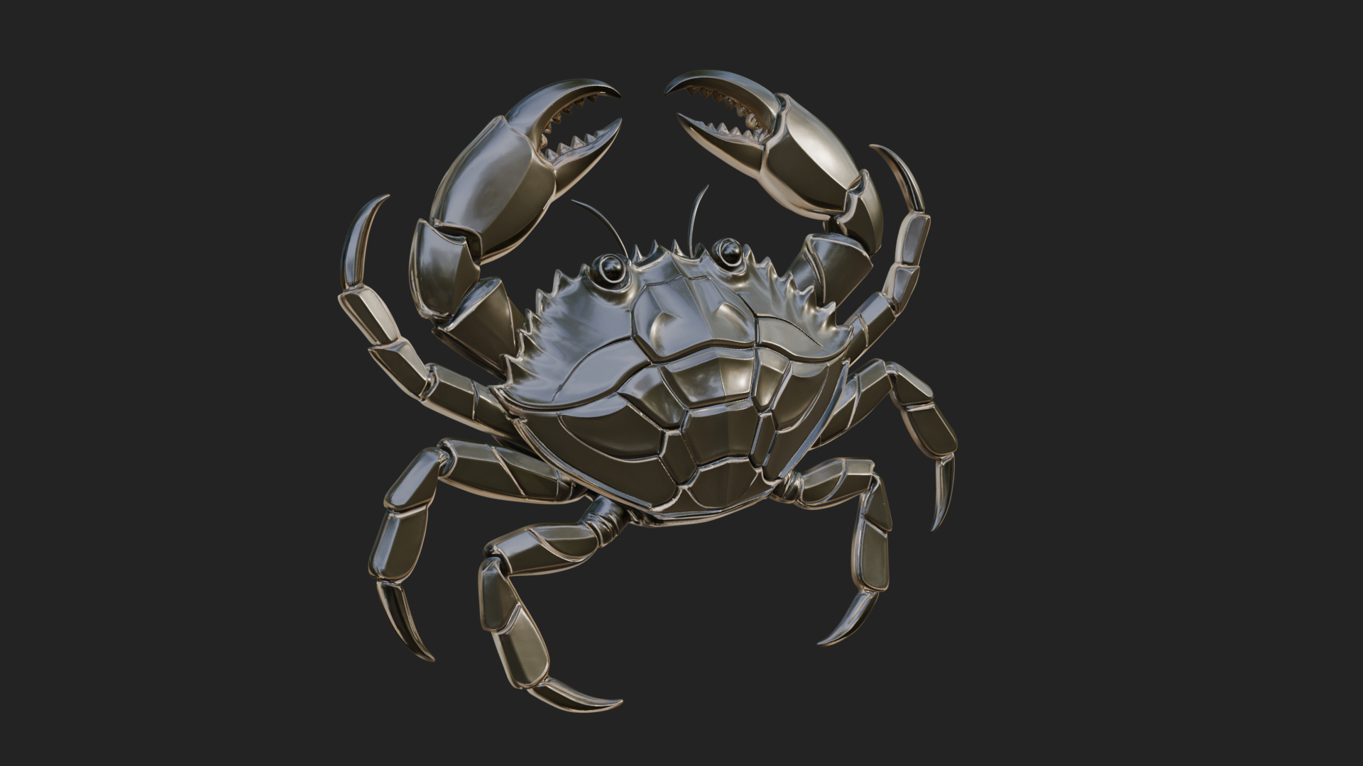 Cancer Crab Zodiac Pendant Design 2 3D Print Model 3D Model