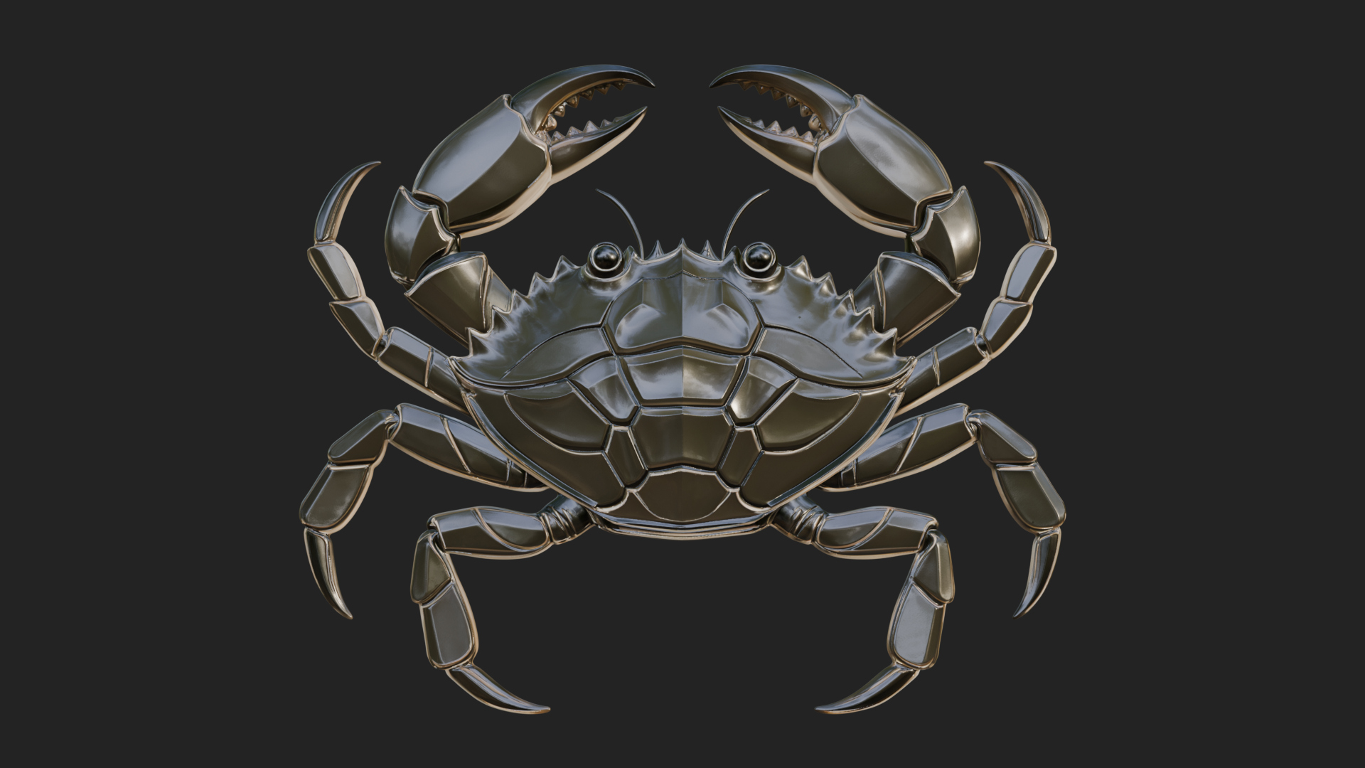 Cancer Crab Zodiac Pendant Design 2 3D Print Model 3D Model