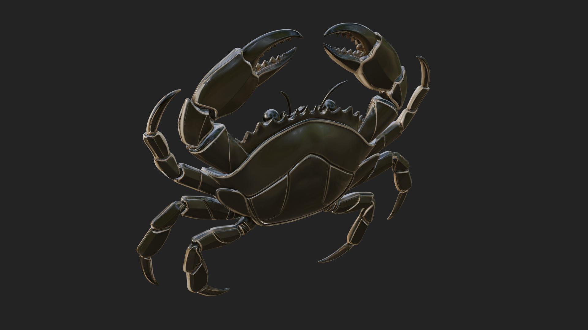 Cancer Crab Zodiac Pendant Design 2 3D Print Model 3D Model