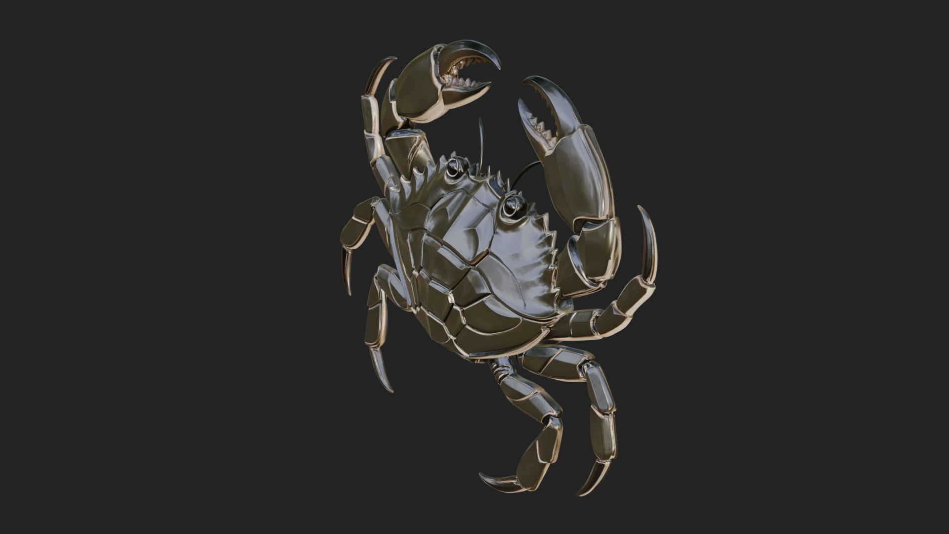 Cancer Crab Zodiac Pendant Design 2 3D Print Model 3D Model
