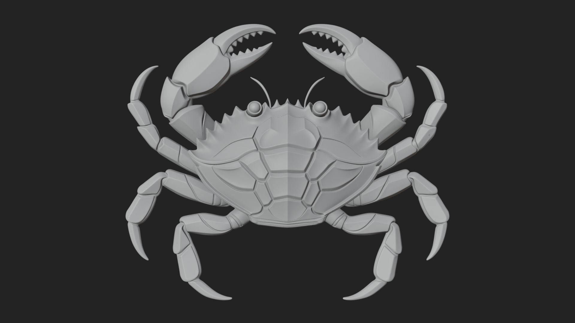 Cancer Crab Zodiac Pendant Design 2 3D Print Model 3D Model
