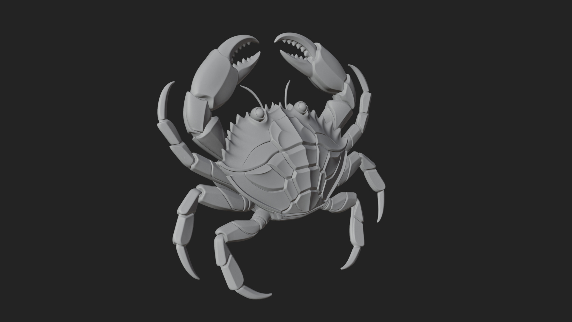 Cancer Crab Zodiac Pendant Design 2 3D Print Model 3D Model