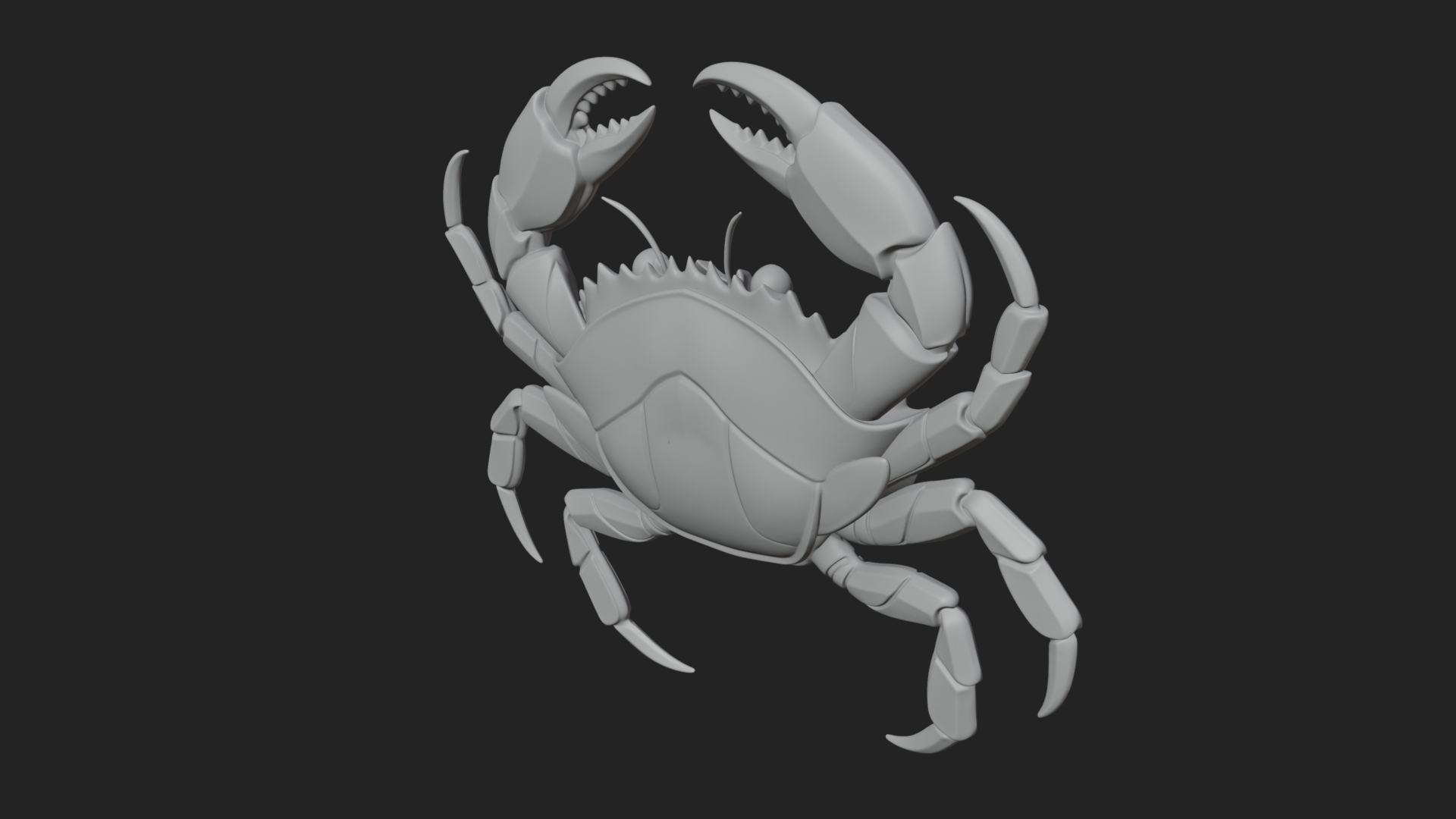 Cancer Crab Zodiac Pendant Design 2 3D Print Model 3D Model