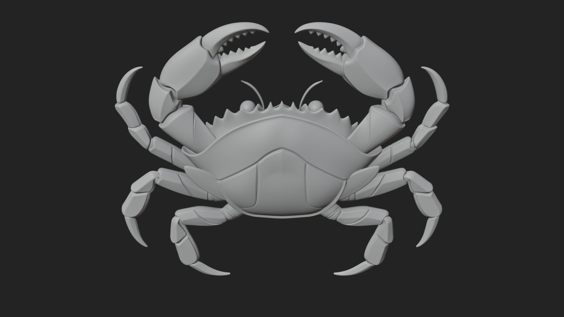 Cancer Crab Zodiac Pendant Design 2 3D Print Model 3D Model