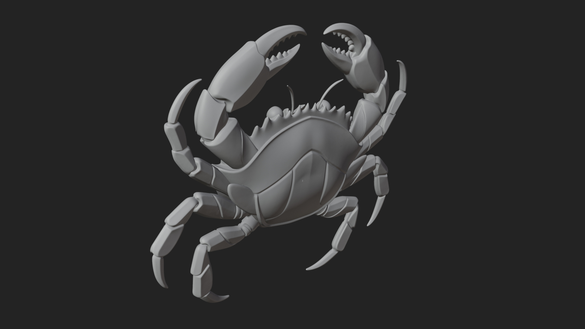 Cancer Crab Zodiac Pendant Design 2 3D Print Model 3D Model