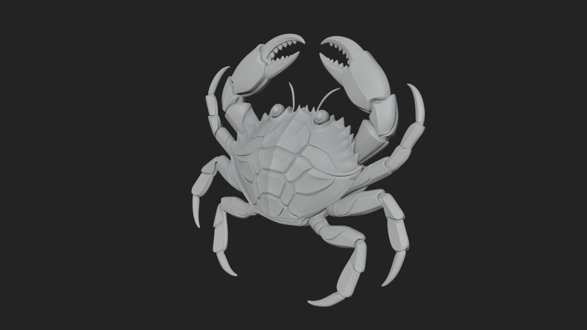 Cancer Crab Zodiac Pendant Design 2 3D Print Model 3D Model
