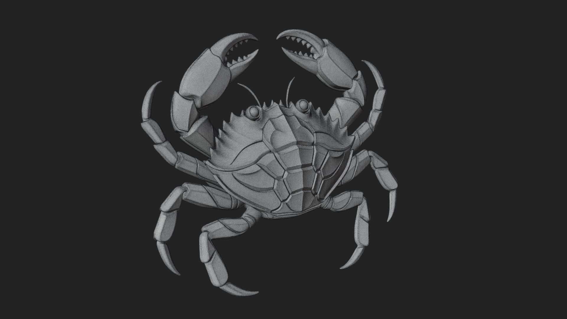Cancer Crab Zodiac Pendant Design 2 3D Print Model 3D Model