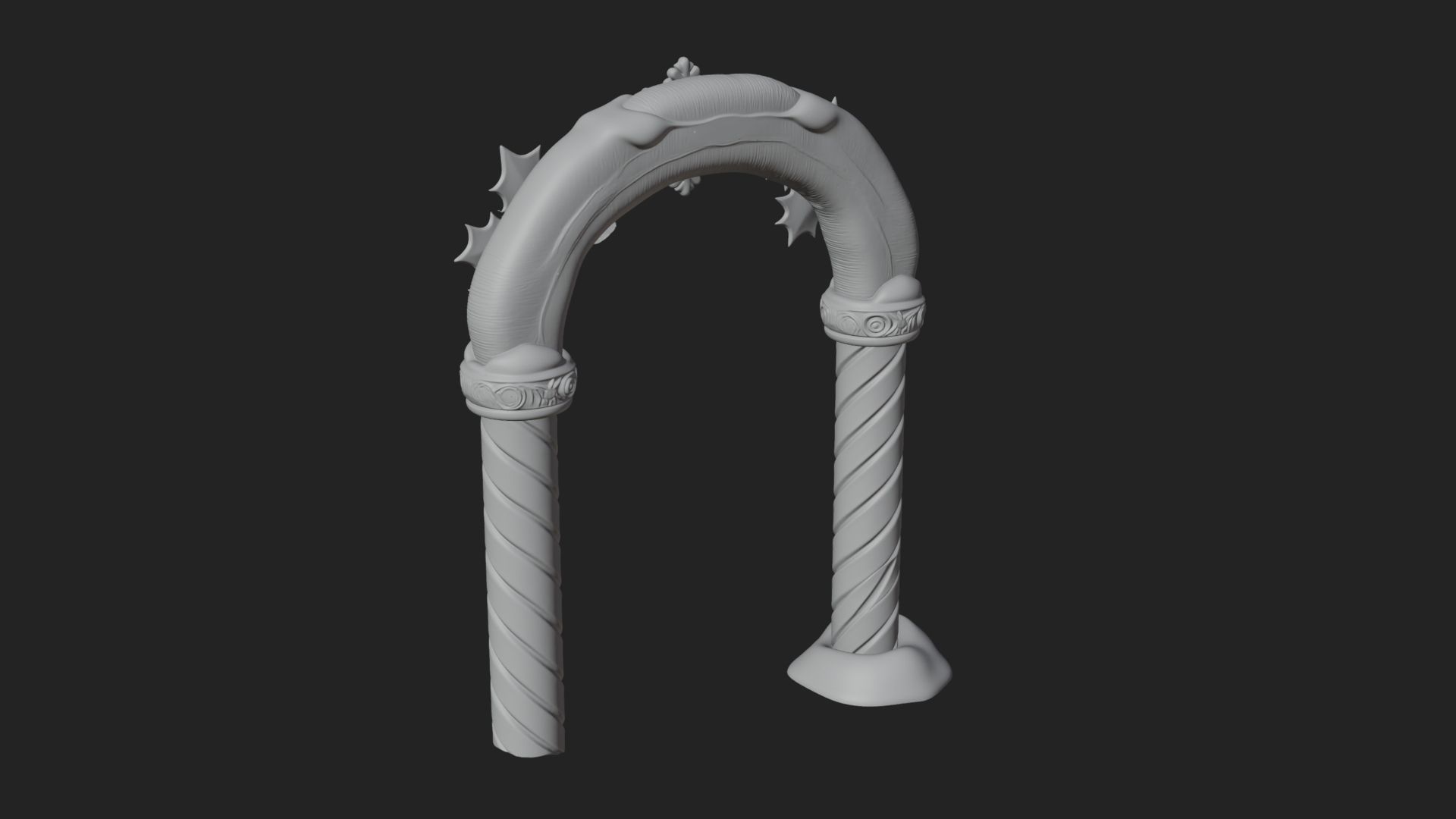 Candy Cane Christmas Arch Design 1 3d Print Model 3D Model