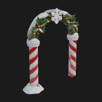 Candy Cane Christmas Arch Design 1 3d Print Model