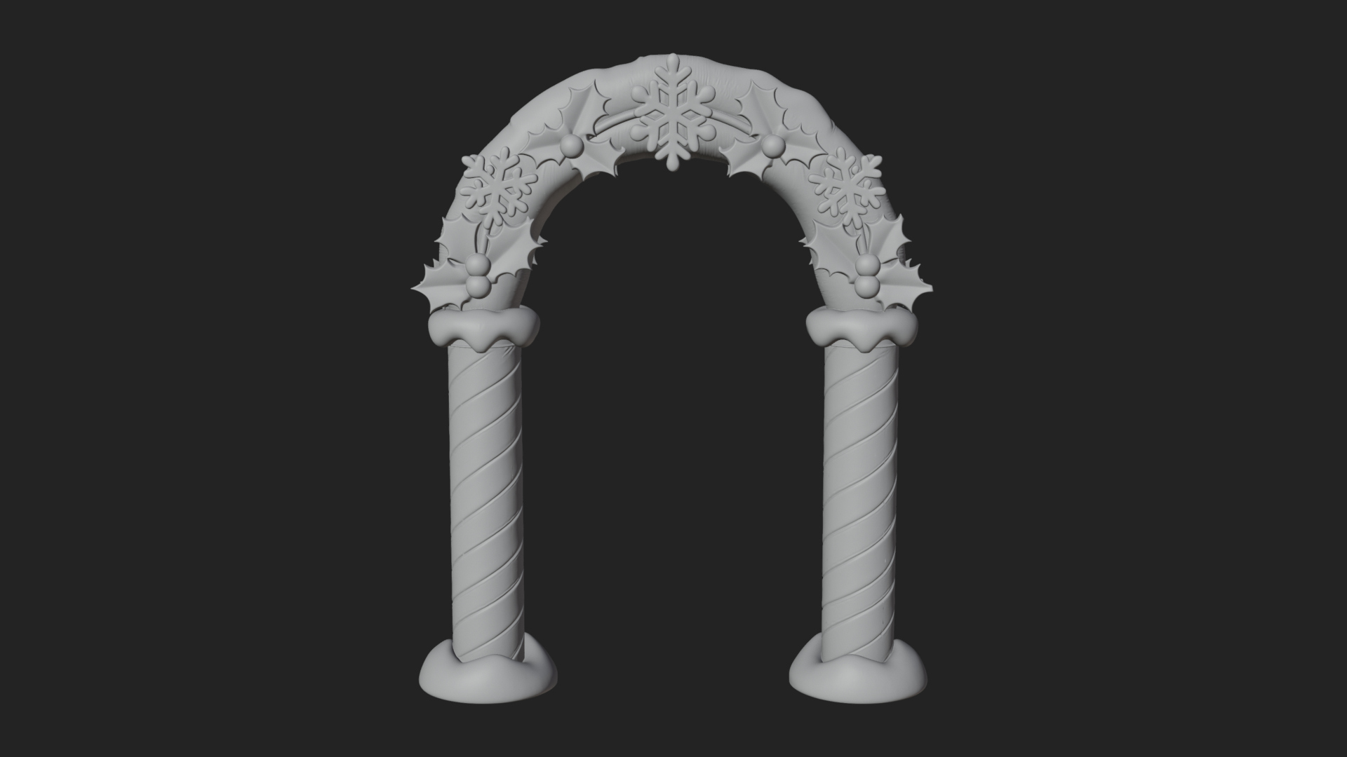 Candy Cane Christmas Arch Design 2 3d Print Model 3D Model