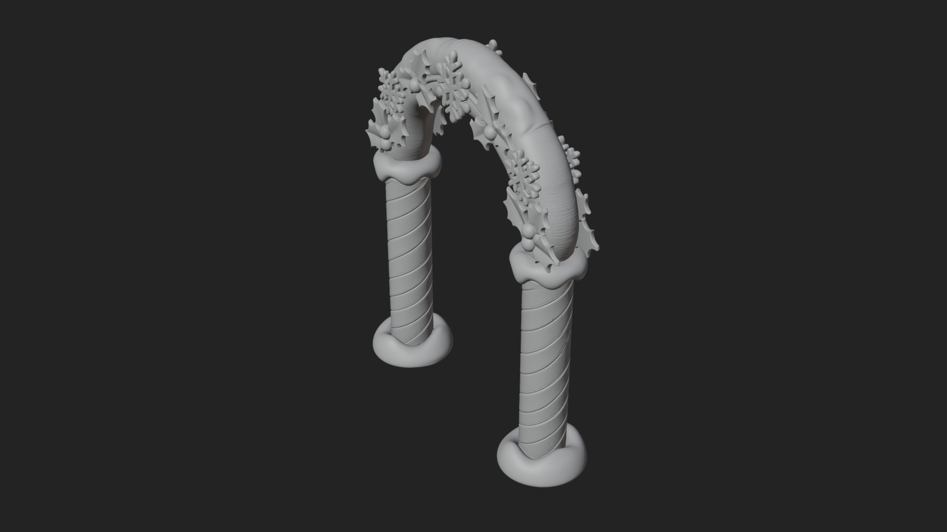 Candy Cane Christmas Arch Design 2 3d Print Model 3D Model