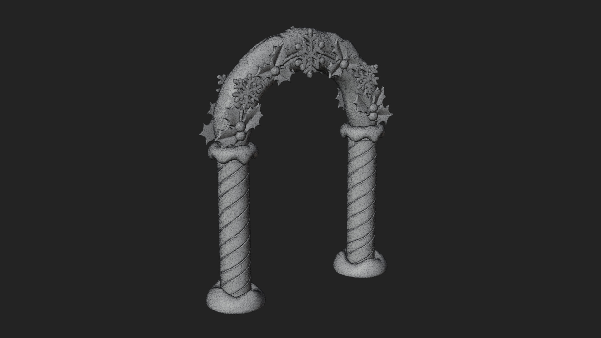 Candy Cane Christmas Arch Design 2 3d Print Model 3D Model
