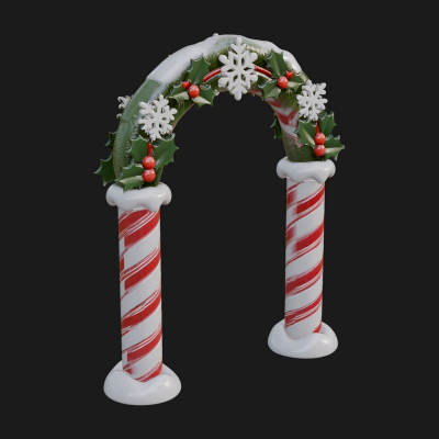 Candy Cane Christmas Arch Design 2 3d Print Model