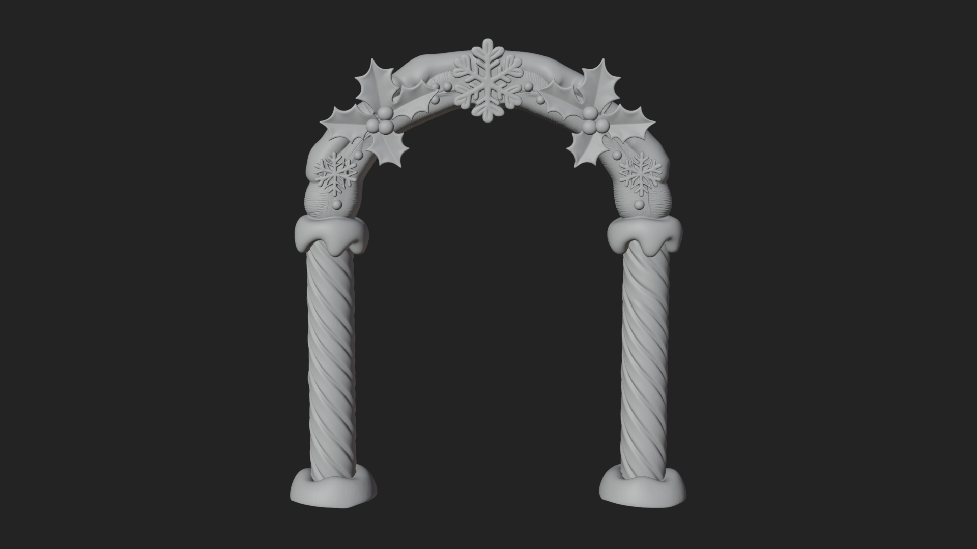 Candy Cane Christmas Arch Design 3 3D Print Model 3D Model