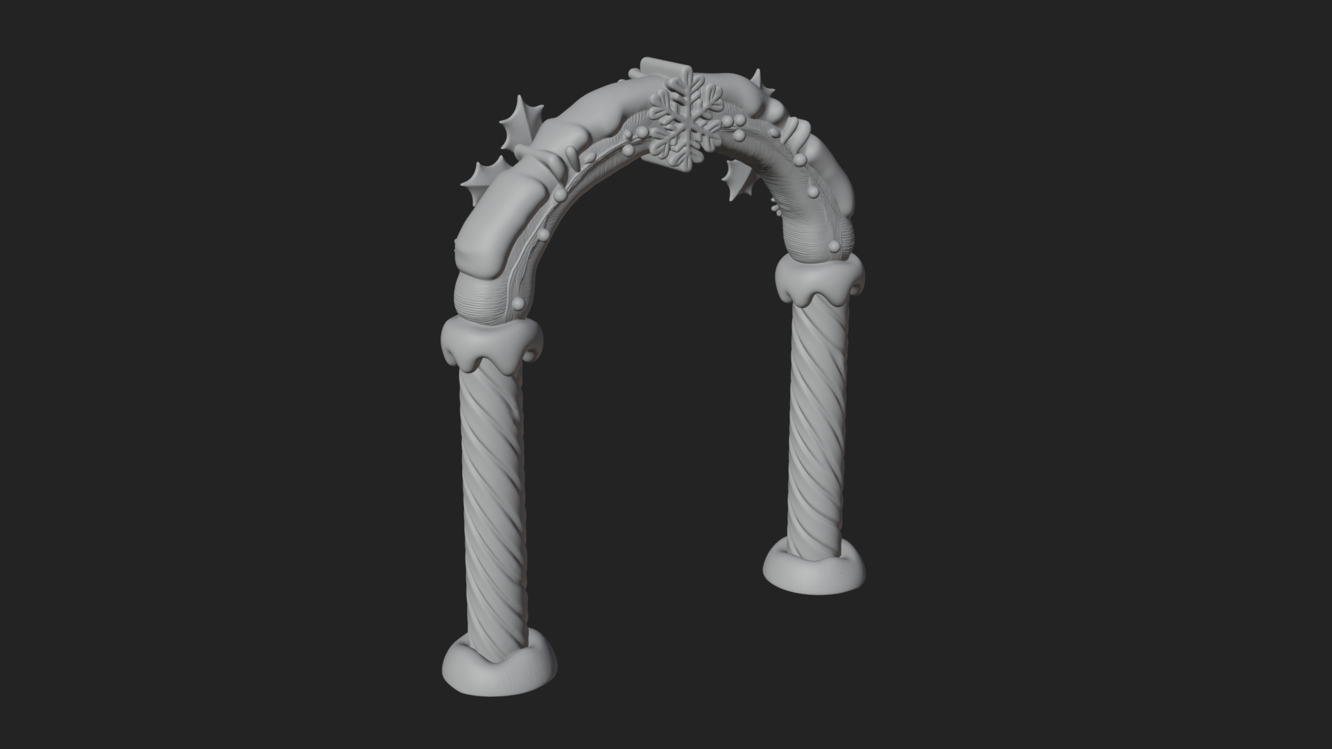 Candy Cane Christmas Arch Design 3 3D Print Model 3D Model